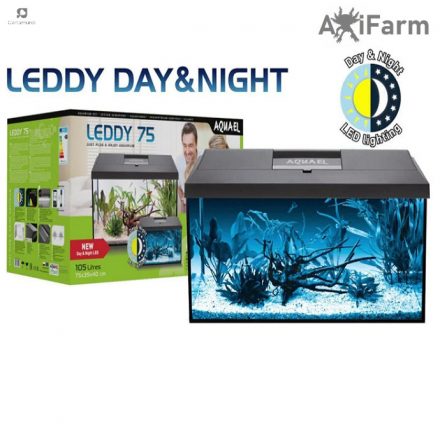 AquaEl Day&Night 75 Black – fekete színű akvárium szett - 105liter (72x35x40cm)