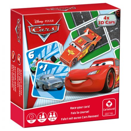 Disney Cars autóverseny játék - Car race game (4 db 3D kártyával) 