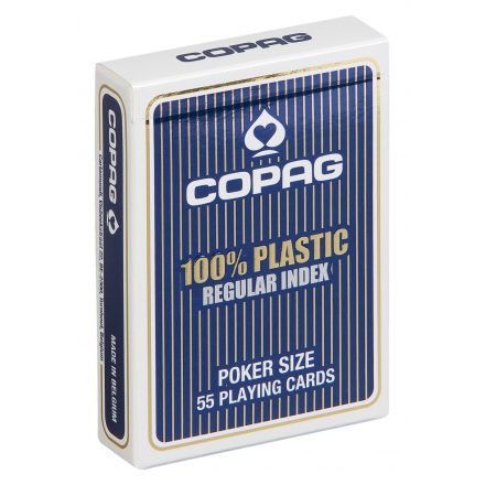 COPAG PK2 kék, 2 normál indexes 100% plasztik póker - 100% plastic, regular index