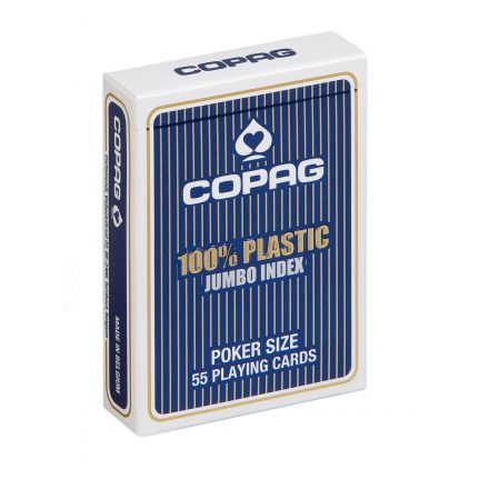 COPAG PKJ kék, 2 nagy indexes 100% plasztik póker - COPAG 100% plastic,  jumbo index