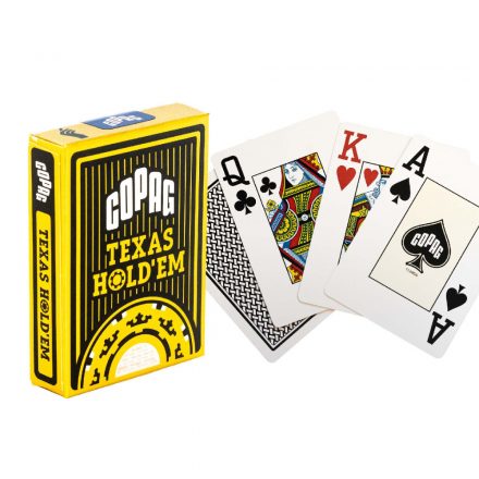 COPAG Texas Hold'em Gold & Black, 2 nagy indexes 100% plasztik póker kártya