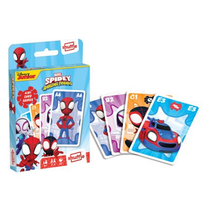 SPIDEY - Póki és csodálatos barátai! 4 az 1-ben, játékkártya - 4 in 1 card games