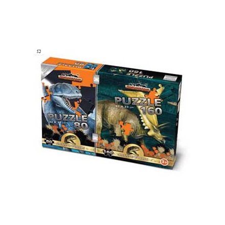 Dínók - Prehistória 2 az 1-ben 80/160  puzzle játék - Prehistoric 2 in 1 puzzle